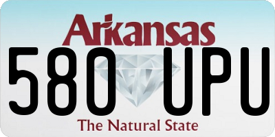 AR license plate 580UPU
