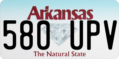 AR license plate 580UPV