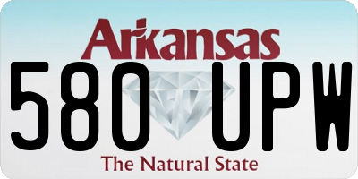 AR license plate 580UPW