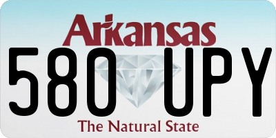 AR license plate 580UPY