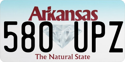 AR license plate 580UPZ