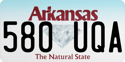 AR license plate 580UQA