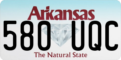 AR license plate 580UQC