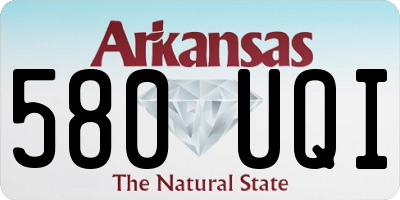 AR license plate 580UQI