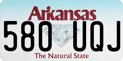 AR license plate 580UQJ