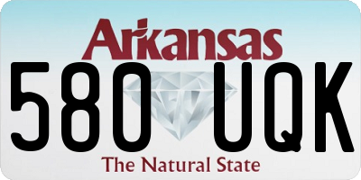 AR license plate 580UQK