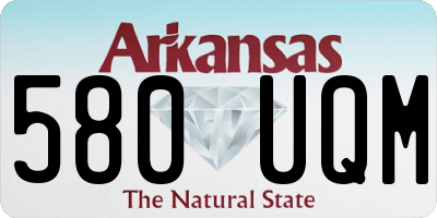 AR license plate 580UQM