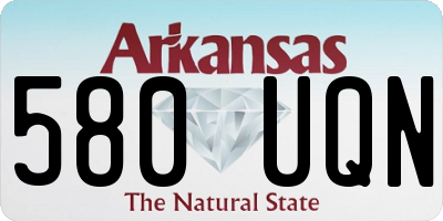 AR license plate 580UQN