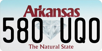 AR license plate 580UQO