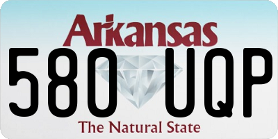 AR license plate 580UQP