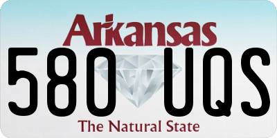 AR license plate 580UQS