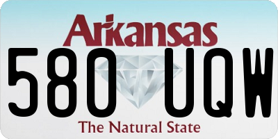AR license plate 580UQW