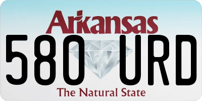 AR license plate 580URD