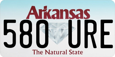 AR license plate 580URE