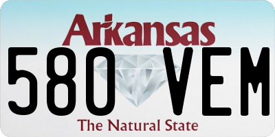 AR license plate 580VEM