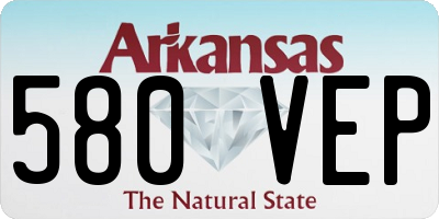 AR license plate 580VEP
