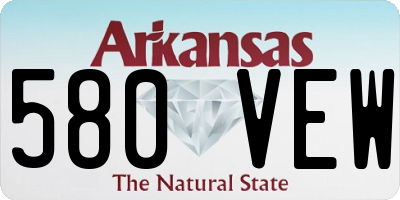 AR license plate 580VEW