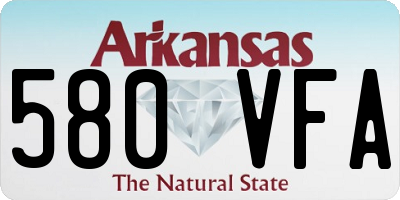 AR license plate 580VFA