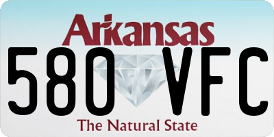 AR license plate 580VFC