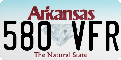AR license plate 580VFR