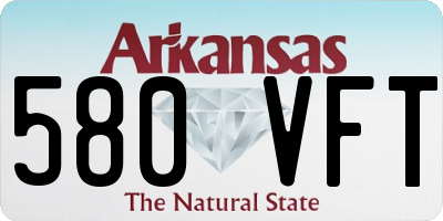 AR license plate 580VFT
