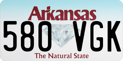 AR license plate 580VGK