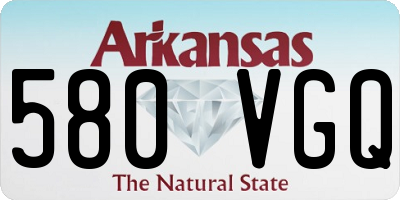 AR license plate 580VGQ