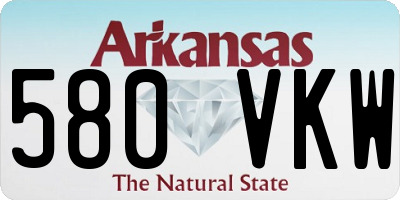 AR license plate 580VKW