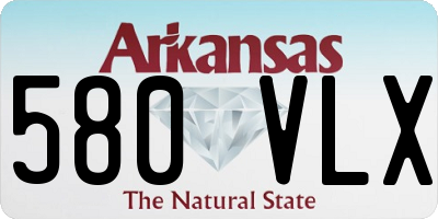 AR license plate 580VLX