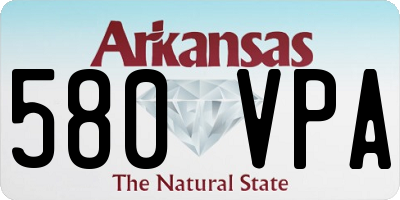AR license plate 580VPA