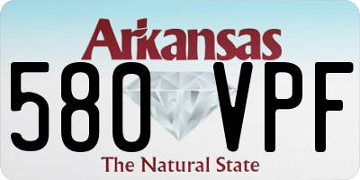 AR license plate 580VPF