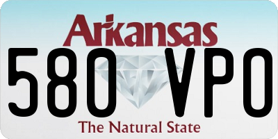 AR license plate 580VPO