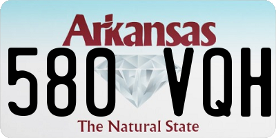 AR license plate 580VQH