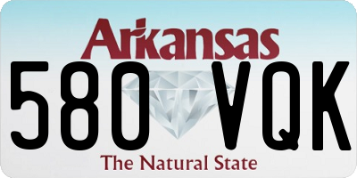 AR license plate 580VQK