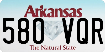 AR license plate 580VQR