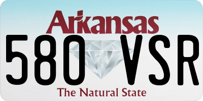 AR license plate 580VSR