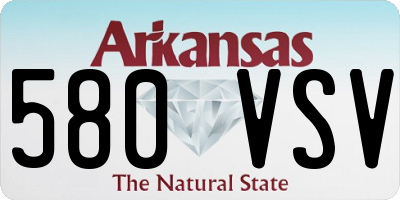 AR license plate 580VSV