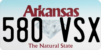 AR license plate 580VSX