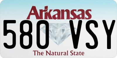 AR license plate 580VSY