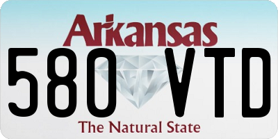 AR license plate 580VTD