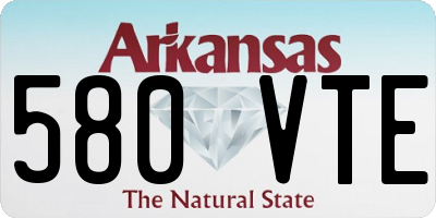 AR license plate 580VTE