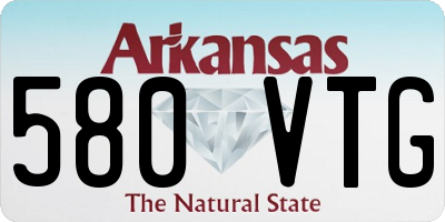 AR license plate 580VTG