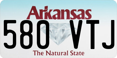 AR license plate 580VTJ