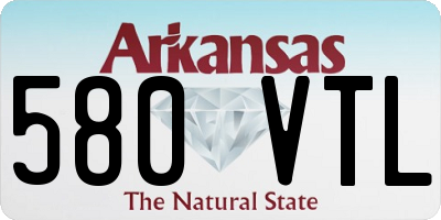 AR license plate 580VTL