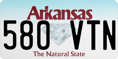 AR license plate 580VTN
