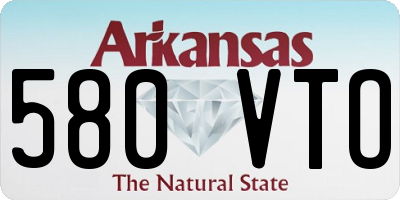 AR license plate 580VTO
