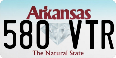 AR license plate 580VTR