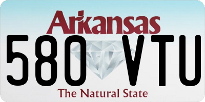 AR license plate 580VTU
