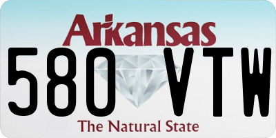 AR license plate 580VTW