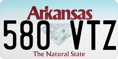 AR license plate 580VTZ